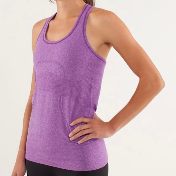 LULULEMON Run: Swiftly Tech Racerback Tank Heathered Tender Violet Size 6 - Picture 3 of 15